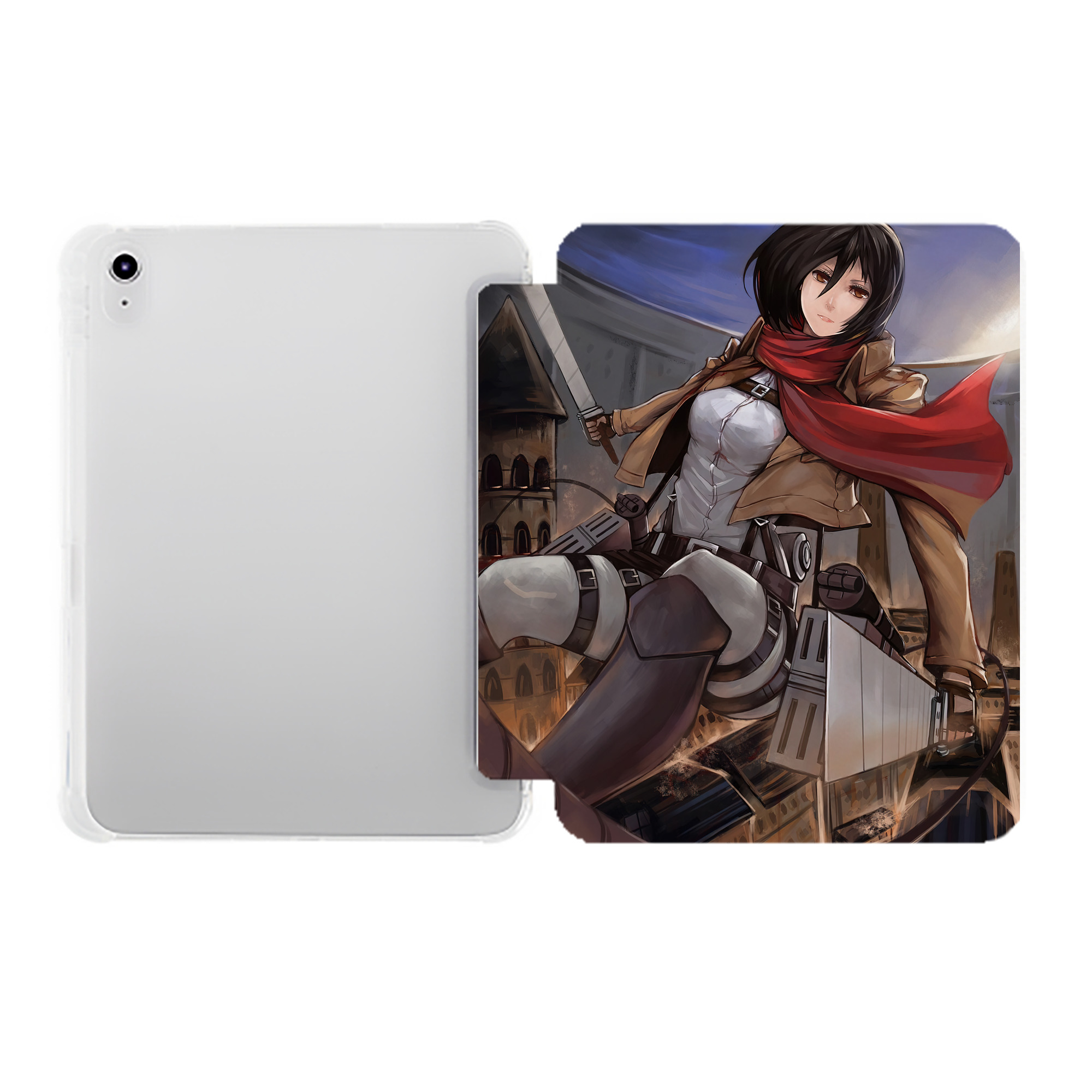 （画像用） 進撃の巨人 Attack on Titan IPad ケース ペン収納付き 三つ折りスタンド PUレザー×シリコン 対応機種9.5/10.5/10.9インチ